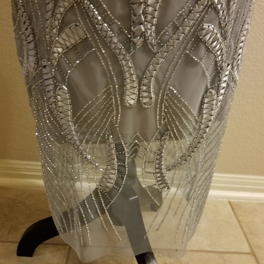 Adrianna Papell Beaded Sheath Dress - Picture 6 of 8